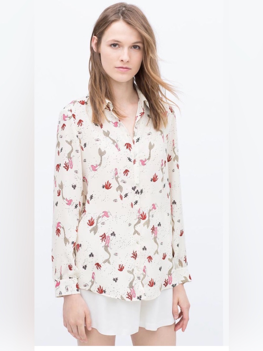 ZARA Unique Mermaid Button Down Top🧜‍♀️